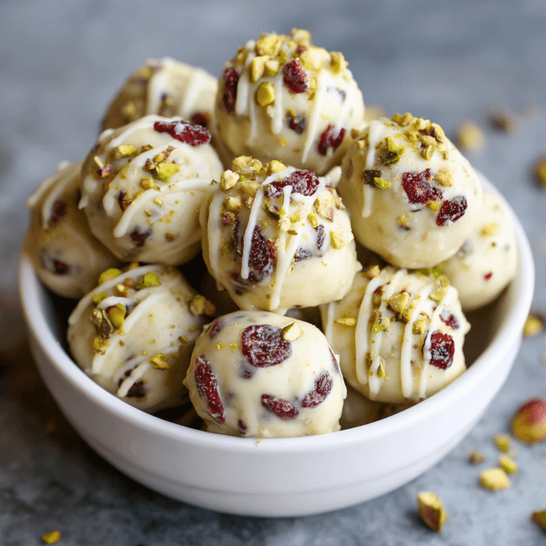 Cranberry Pistachio White Chocolate Truffles Recipe