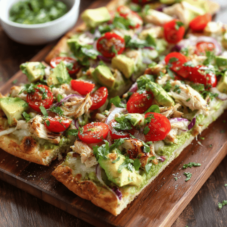 Avocado Chicken Flatbread Pizza Recipe
