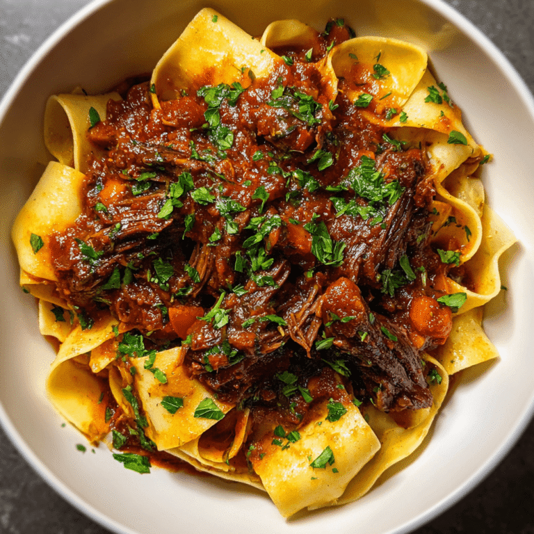 Dutch Oven Short Rib Ragu with Pappardelle Recipe