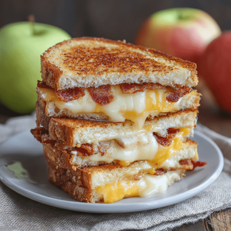 Apple Bacon and Cheddar Grilled Cheese Recipe