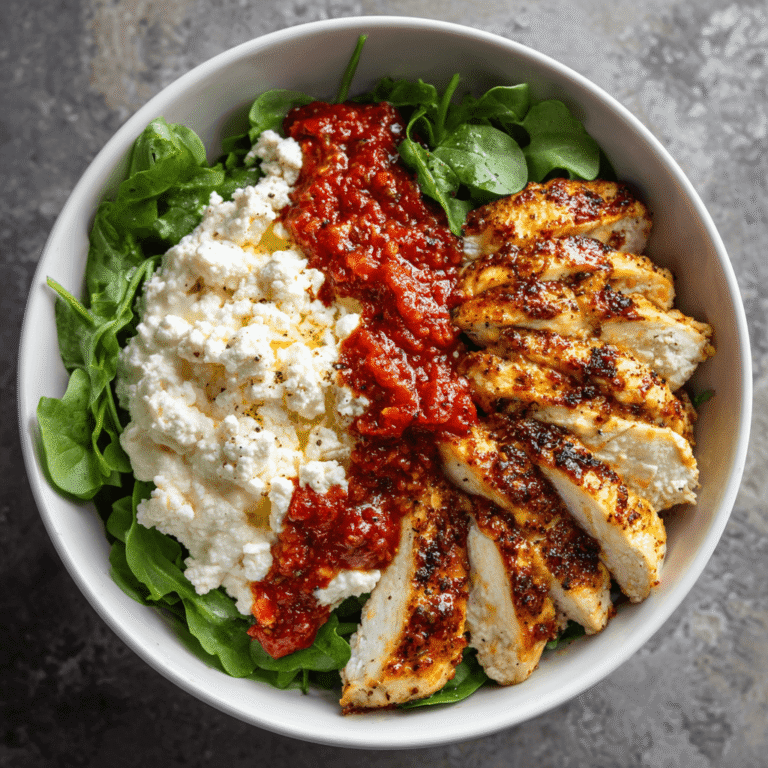 High Protein Chicken Parm Cottage Cheese Bowl Recipe