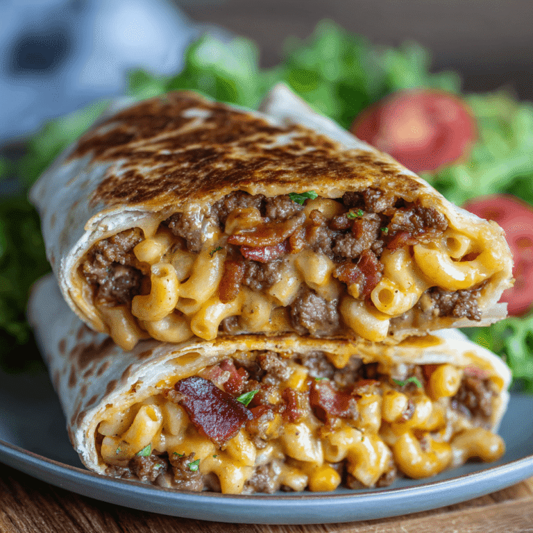 Bacon Macaroni Cheeseburger Wrap Recipe