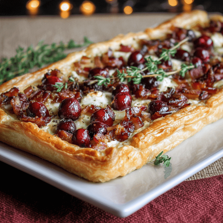 Cranberry Brie Tart with Pancetta & Thyme Recipe