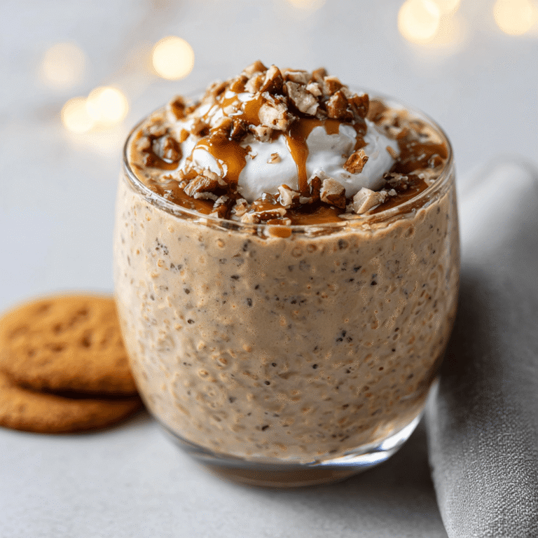 Cozy Gingerbread Protein Overnight Oats Recipe