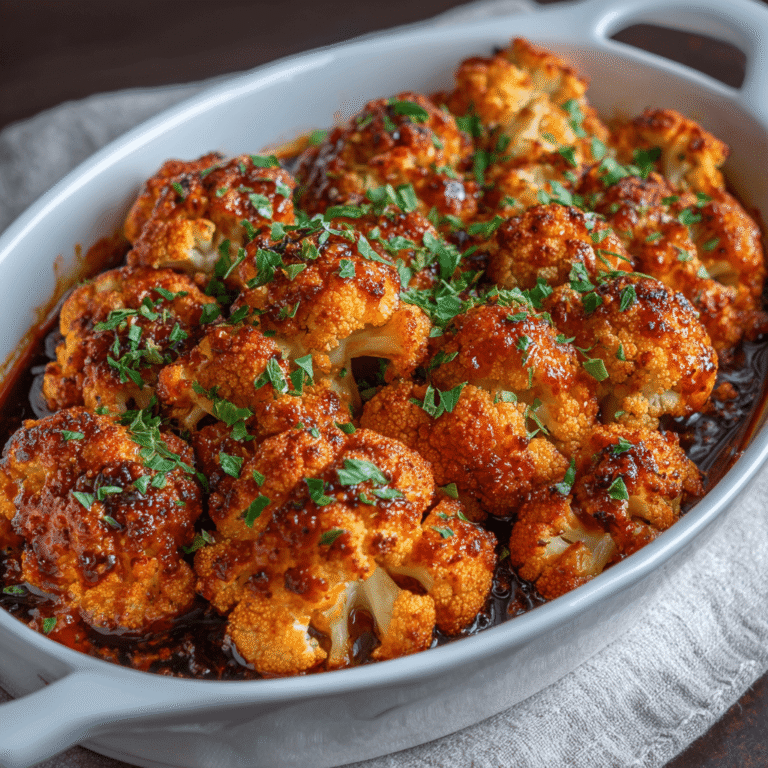 Sweet and Spicy Baked Cauliflower Recipe