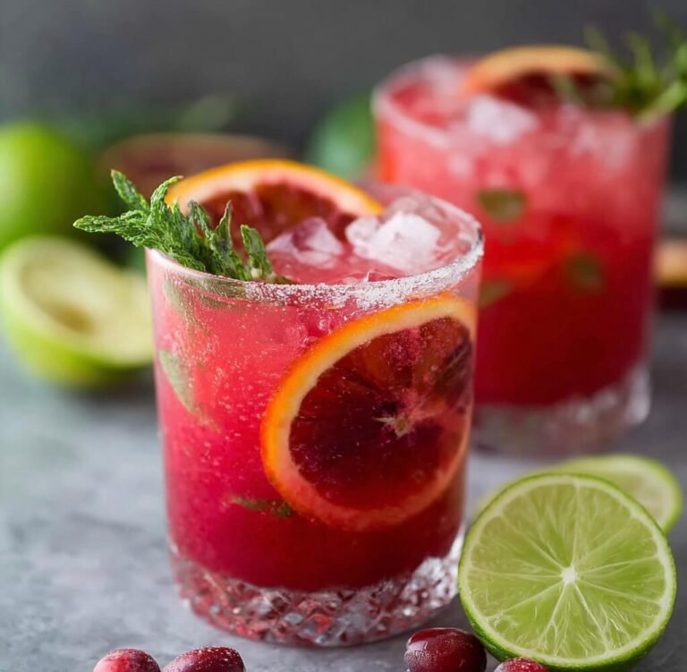 Blood Orange Ginger Cranberry Mojitos Recipe