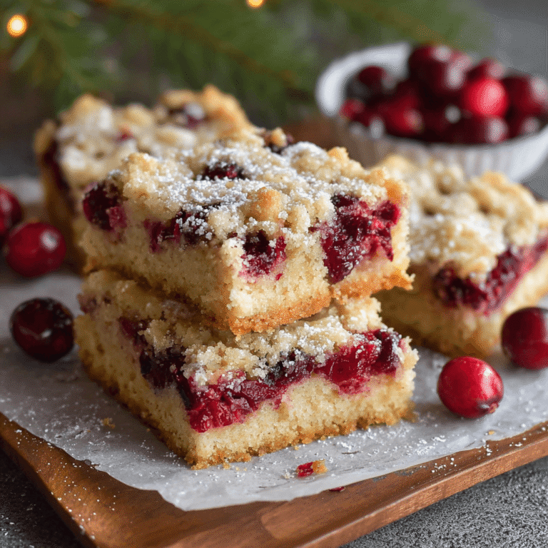 Moist Christmas Cranberry Bars Recipe