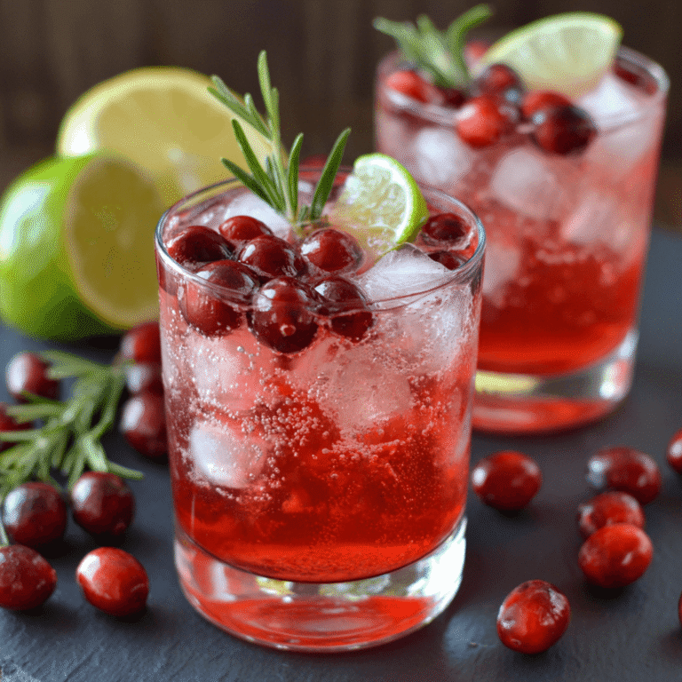 Vanilla Cranberry Crush Mocktail Recipe