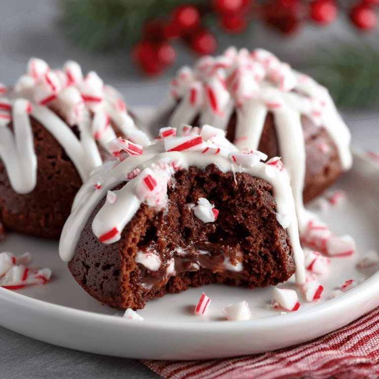 Candy Cane Brownie Bombs Recipe