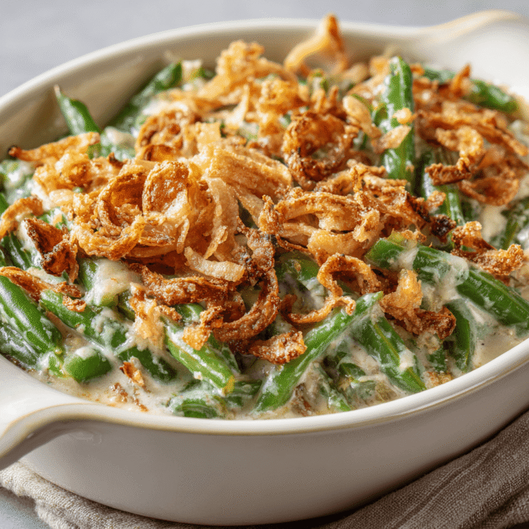 Creamy Parmesan Green Beans Casserole Recipe