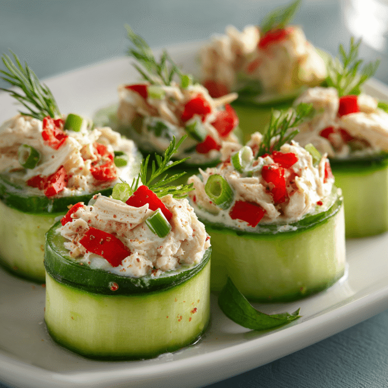Crunchy Chicken Salad Cucumber Roll-Ups Recipe