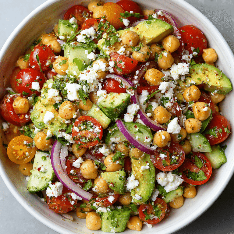 Chickpea Feta Avocado Salad Recipe