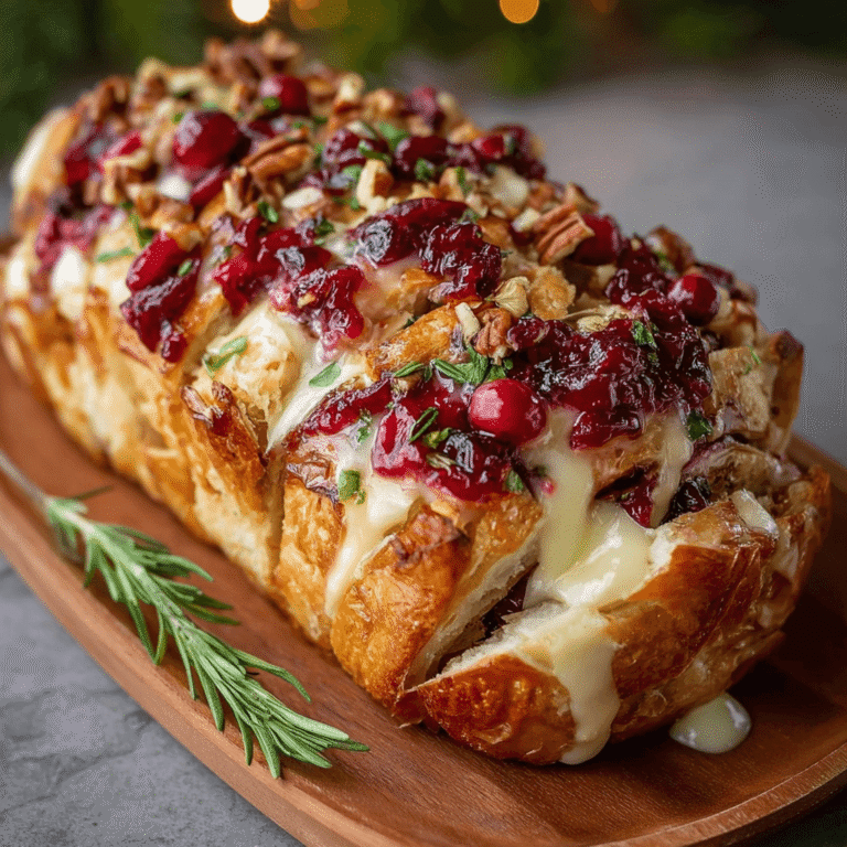 Cranberry Brie Pull Apart Bread Recipe