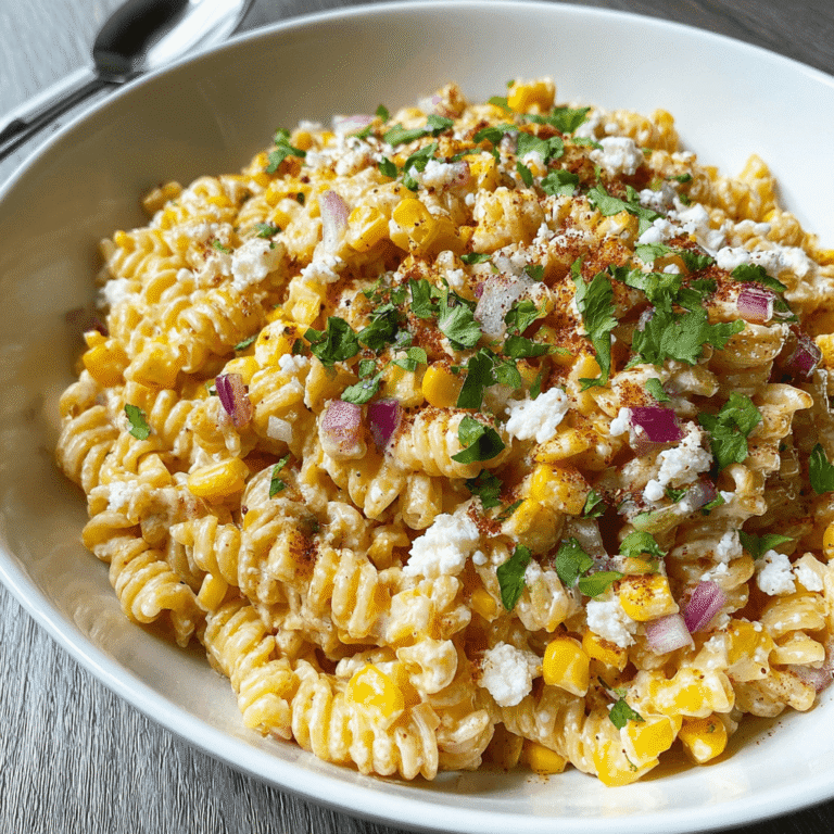 Easy Mexican Street Corn Pasta Salad Recipe