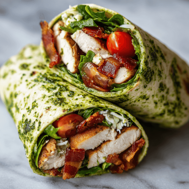 Fresh and Flavorful Pesto Chicken Wraps with Bacon Recipe