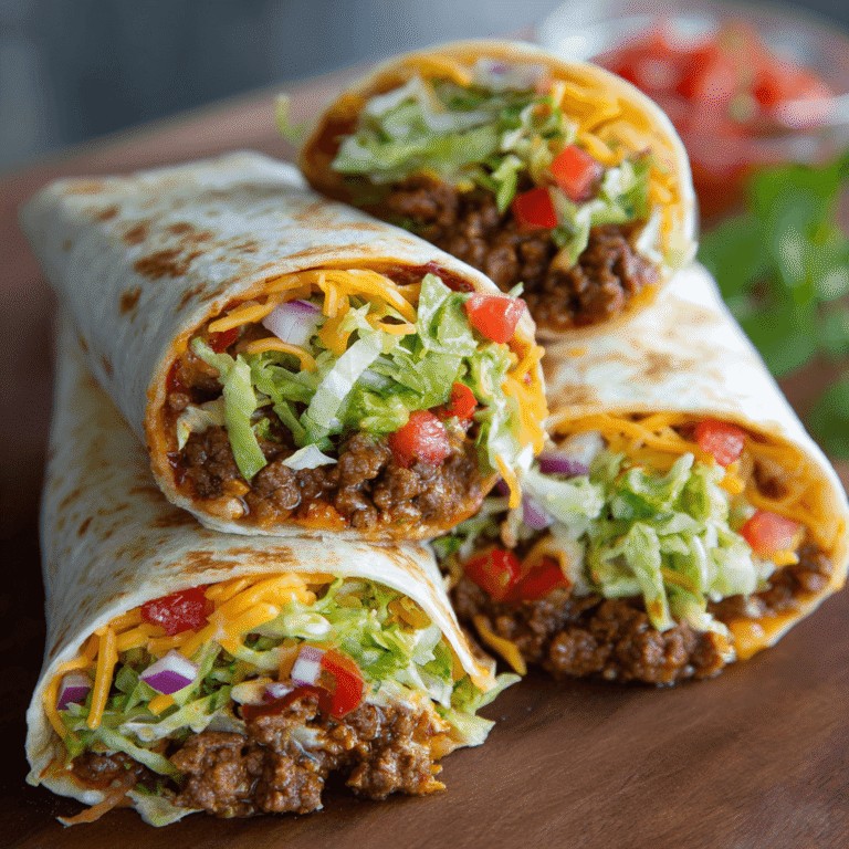 Ultimate Loaded Beef and Cheese Taco Wraps Recipe