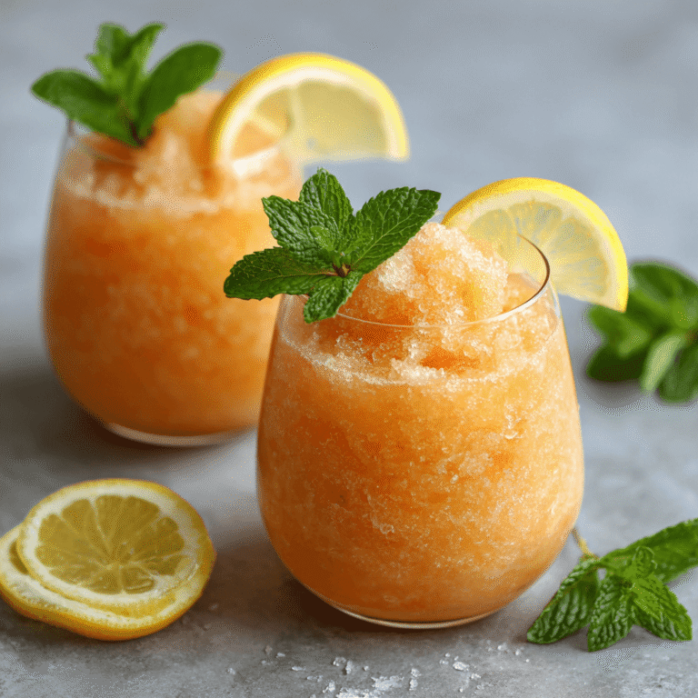Frozen Peach Lemonade Slushie Recipe