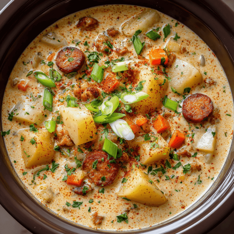 Creamy & Hearty Slow Cooker Cajun Potato Soup Recipe