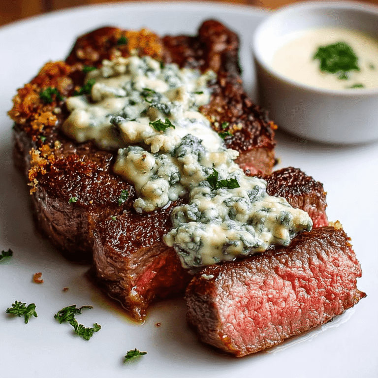 Blue Cheese Crusted Steak Recipe
