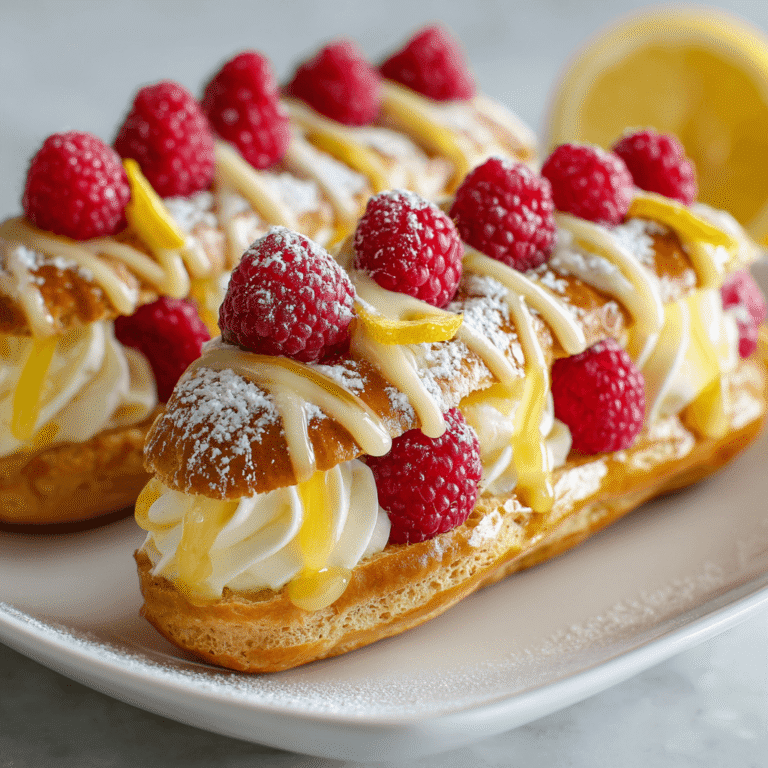 Lemon Raspberry Eclairs Recipe