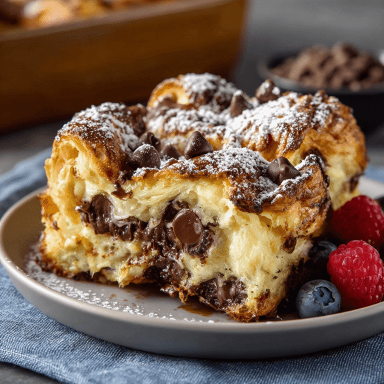 Chocolate Croissant Breakfast Bake Recipe