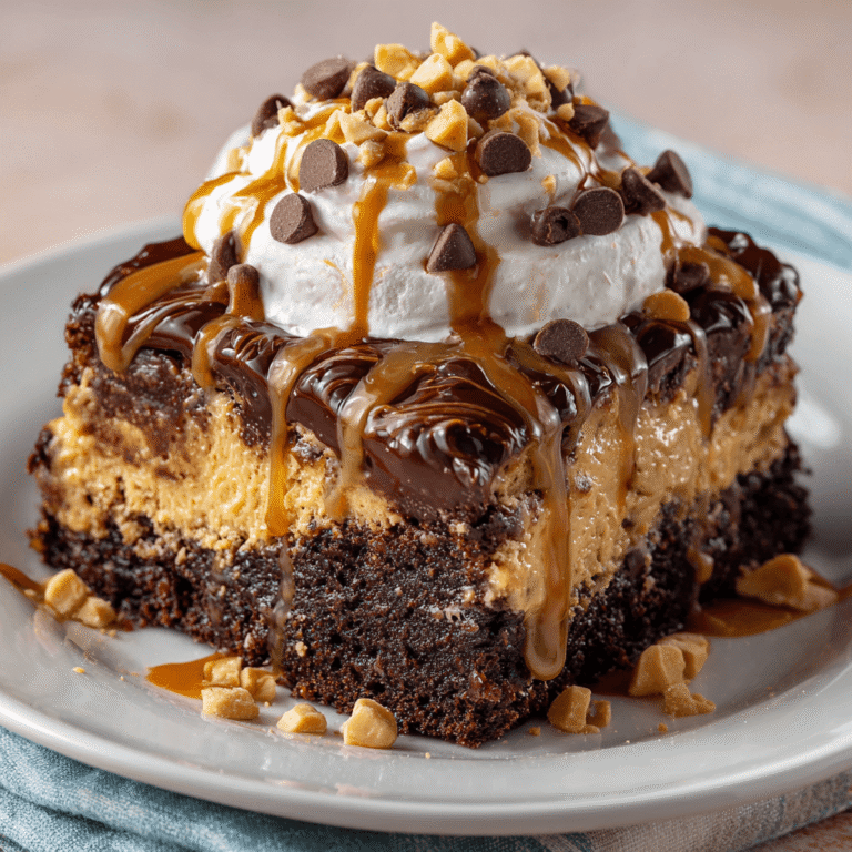 Heavenly Chocolate Peanut Butter Ooey Gooey Cake Recipe
