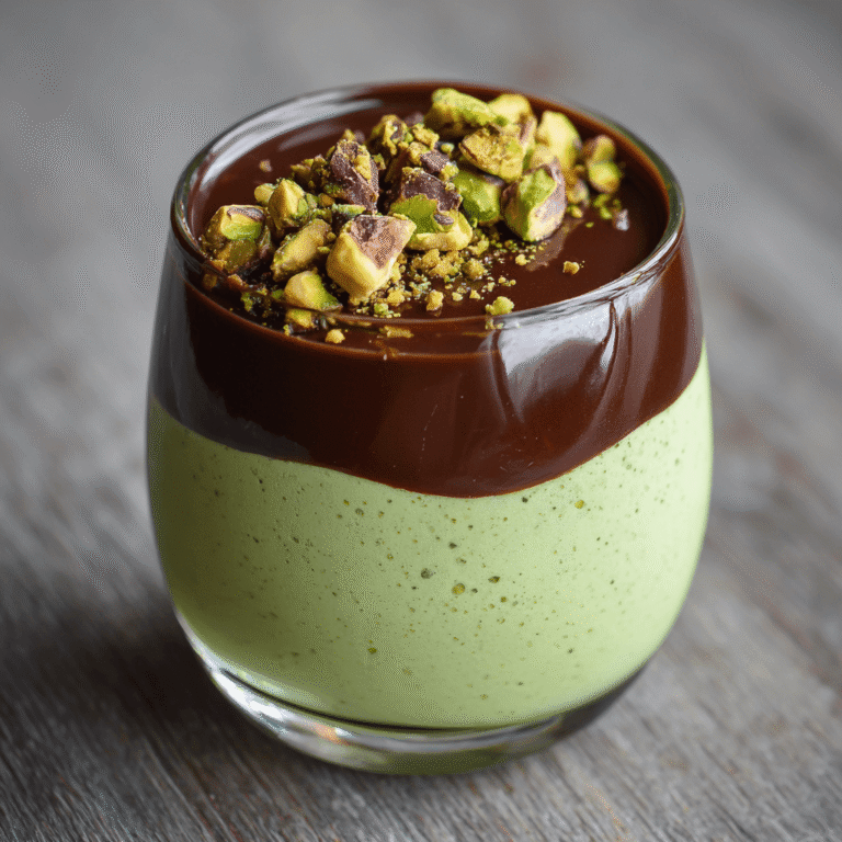 Pistachio Mousse with Chocolate Ganache Recipe