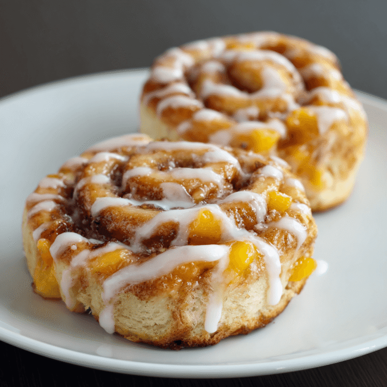 Peach Pie Cinnamon Rolls Recipe