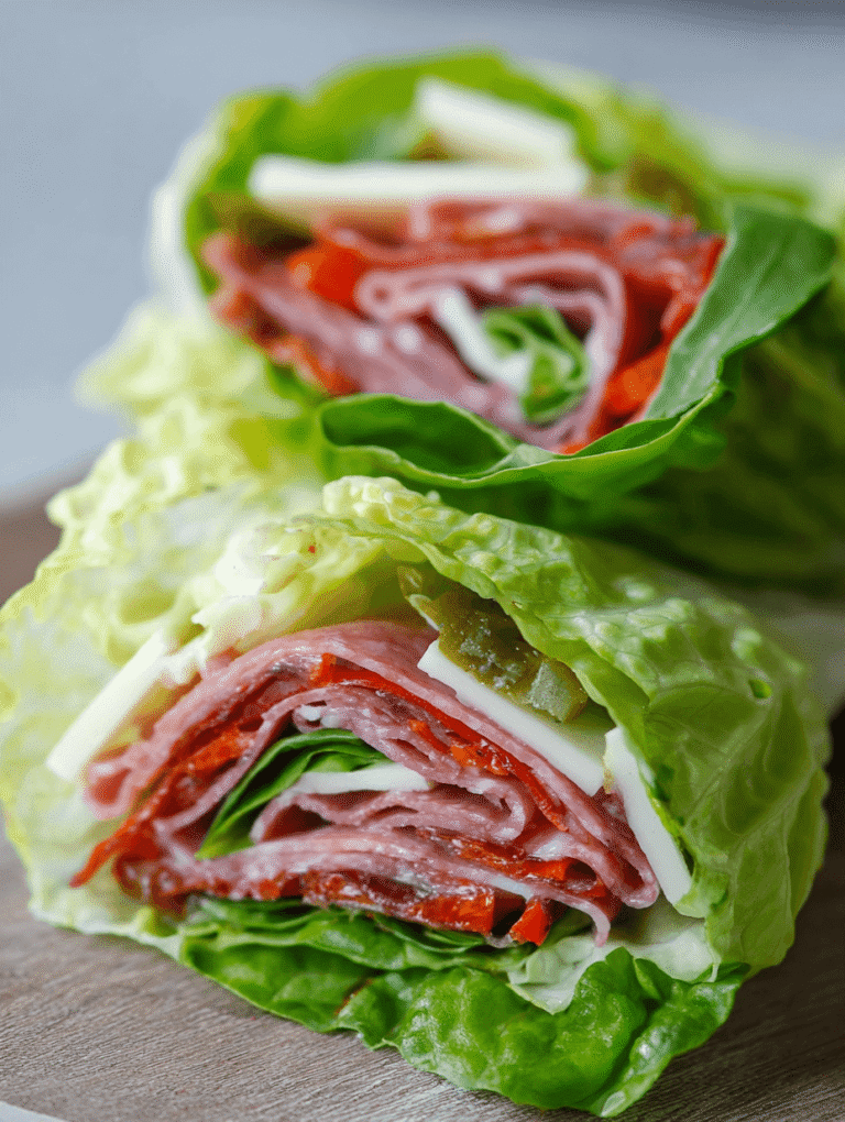 Easy Keto Italian Lettuce Wrap Recipe