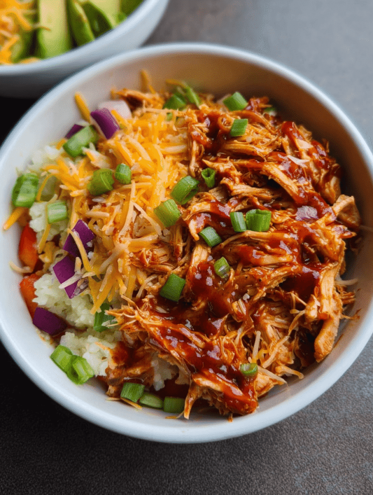 Easy Low Carb BBQ Chicken Bowl Recipe