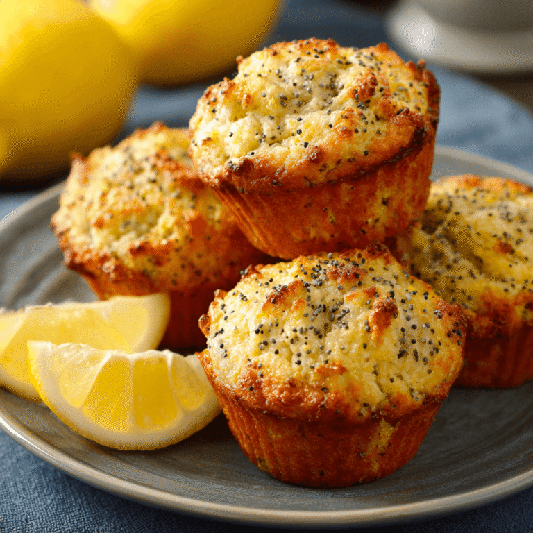 Zesty Lemon Poppy Seed Cottage Cheese Muffins Recipe