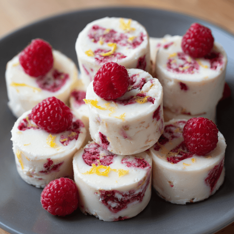 Lemon-Raspberry Frozen Yogurt Bites Recipe