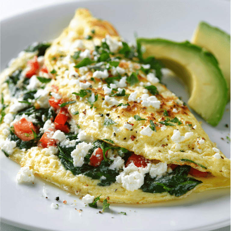 Spinach & Feta Omelette Recipe