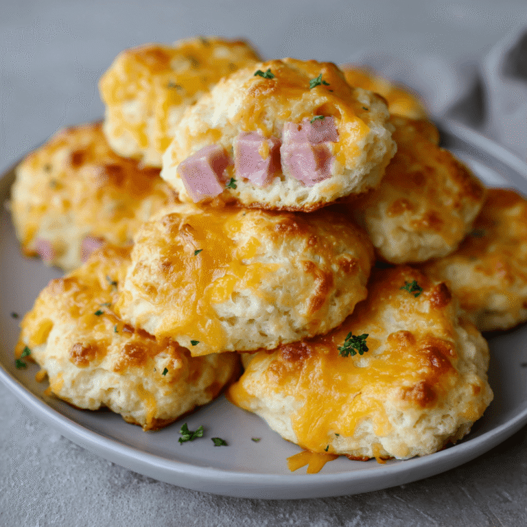 Ham and Cheese Butter Swim Biscuits Recipe