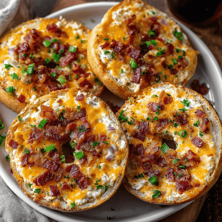 Creamy Bacon Cheddar Bagels Recipe