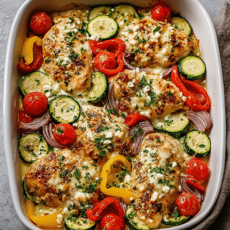 Sheet Pan Mediterranean Chicken & Zucchini Recipe
