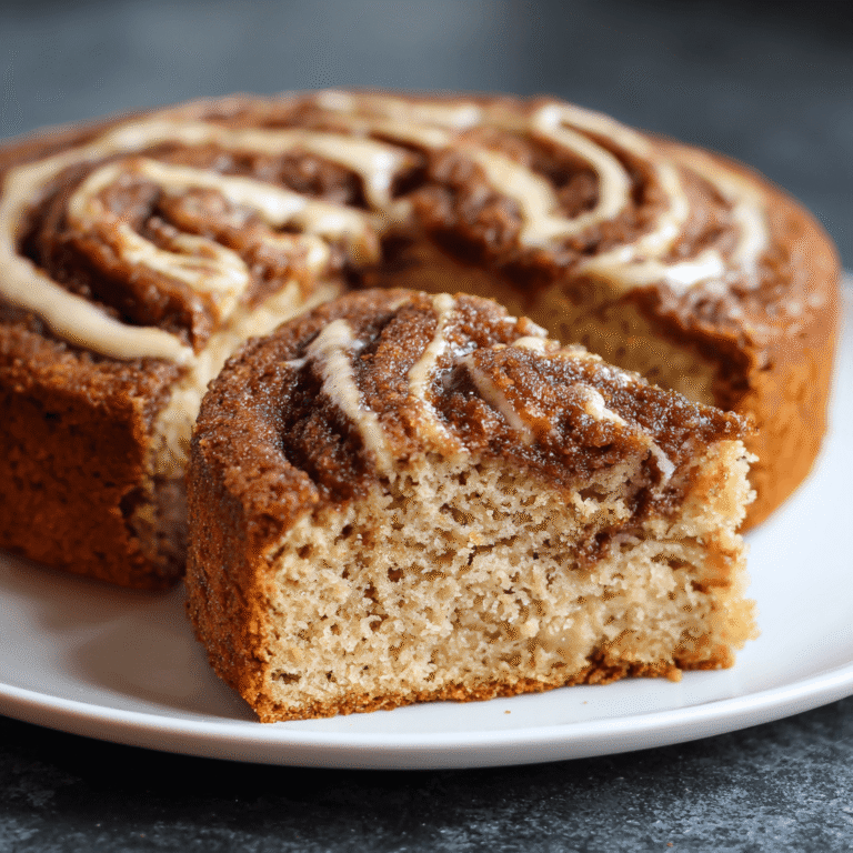 Easy Baked Cinnamon Swirl Protein Cake Recipe