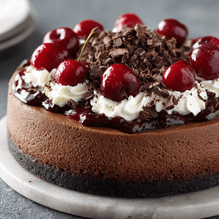 Dark Chocolate Cherry Cheesecake Recipe