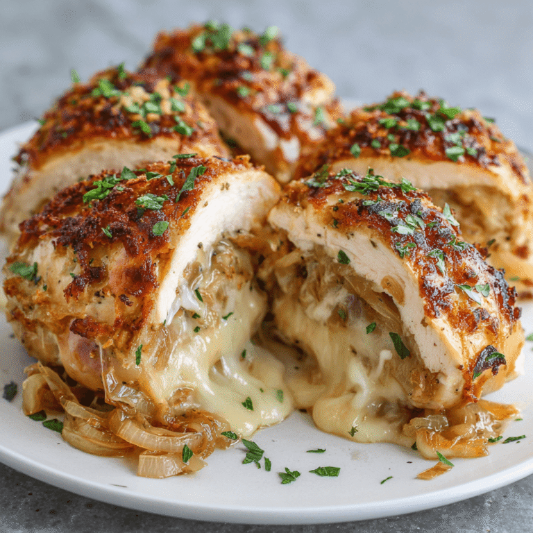 French Onion Stuffed Chicken Recipe