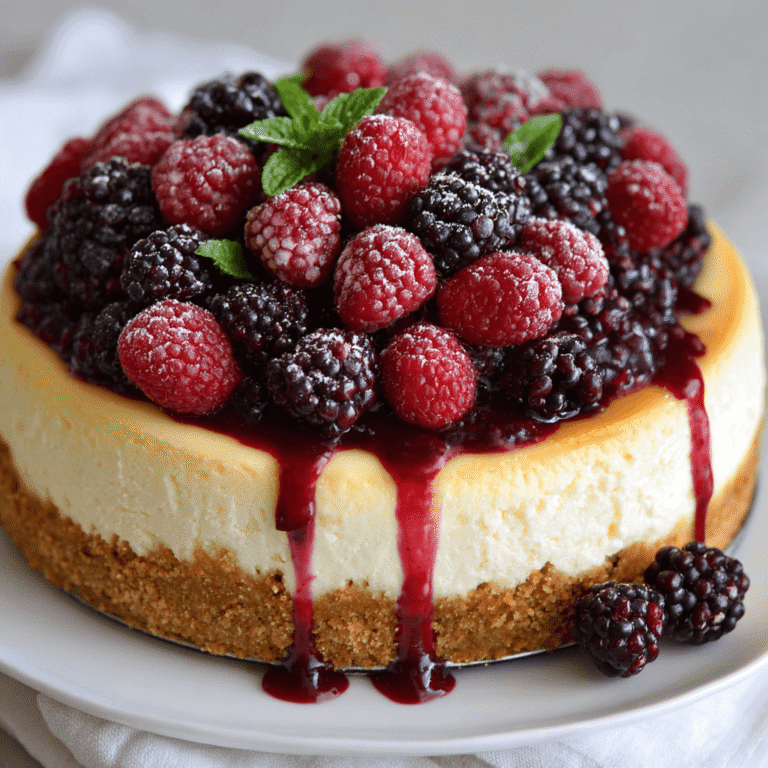 Heavenly Blackberry Raspberry Cheesecake Recipe
