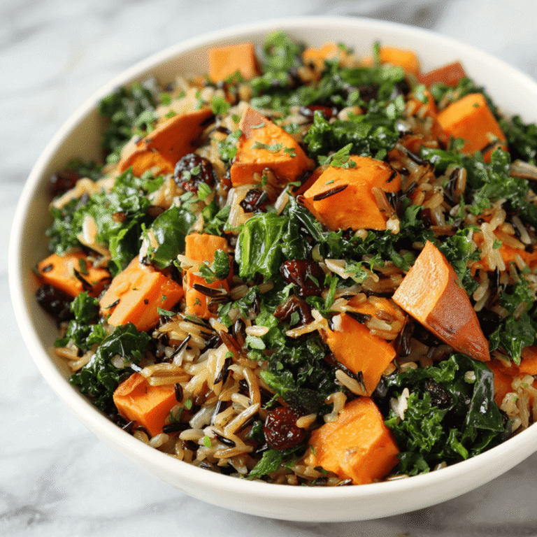 Kale & Sweet Potato Wild Rice Bowl Recipe
