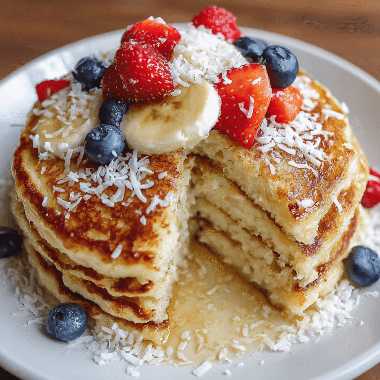 Fluffy Coconut Cream Pancakes Recipe