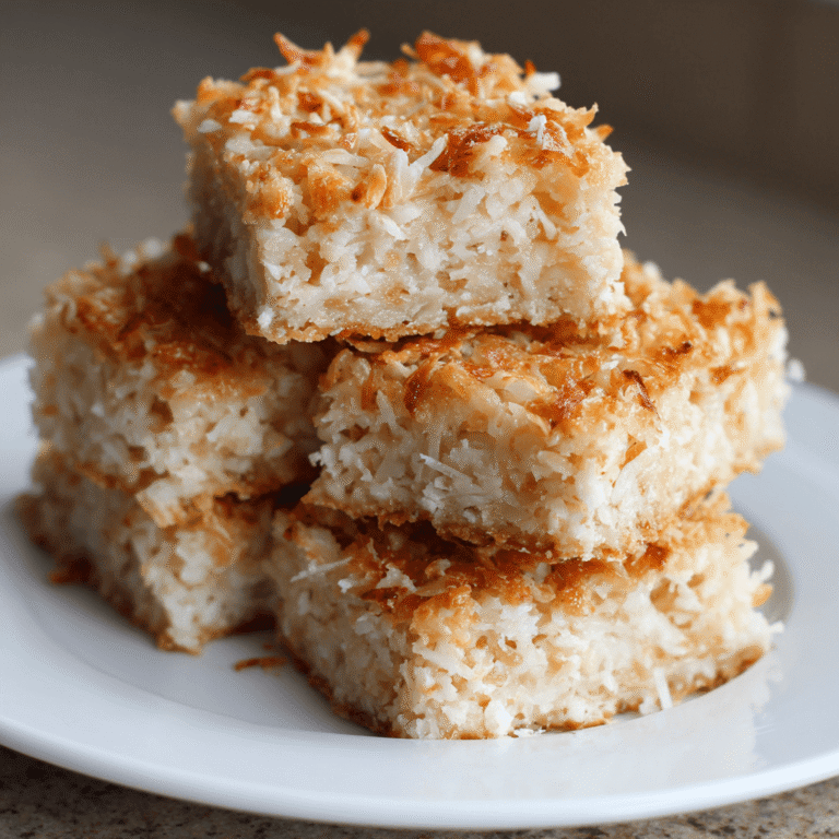 3 Ingredient Coconut Bars Recipe