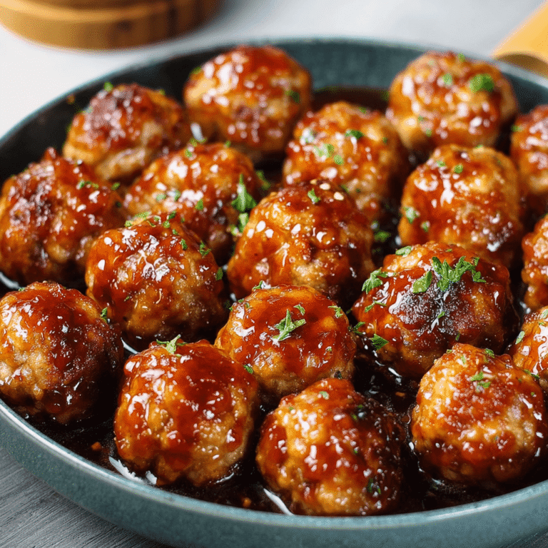 Honey Garlic Turkey Meatballs Recipe