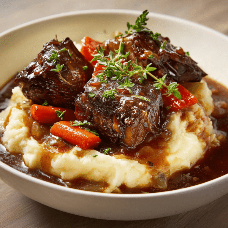 Braised Short Ribs with Mashed Potatoes Recipe