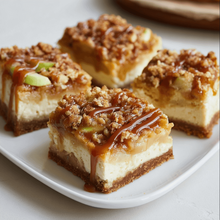 Caramel Apple Cheesecake Bars Recipe