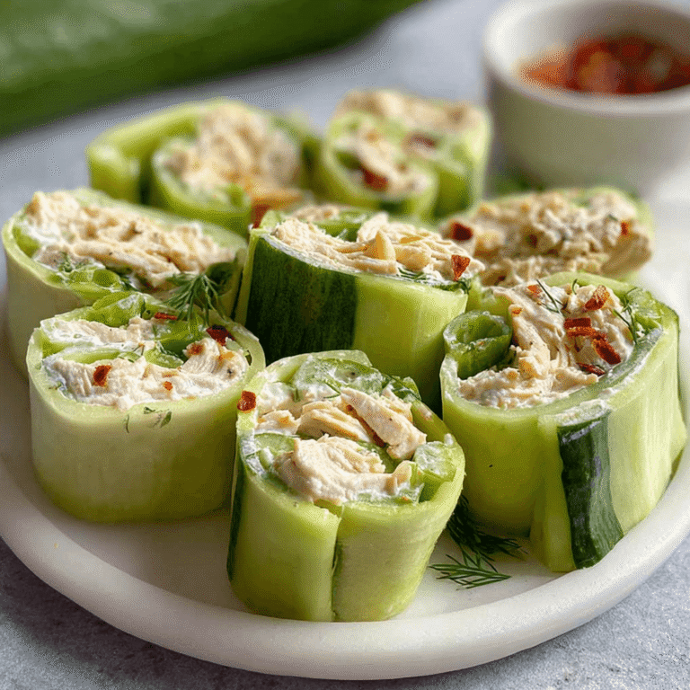 Crunchy Chicken Salad Cucumber Roll-Ups Recipe