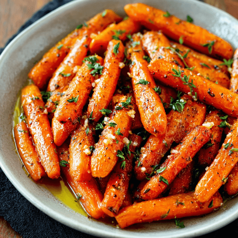 Sweet and Savory Roasted Carrots with Honey Garlic Butter Recipe