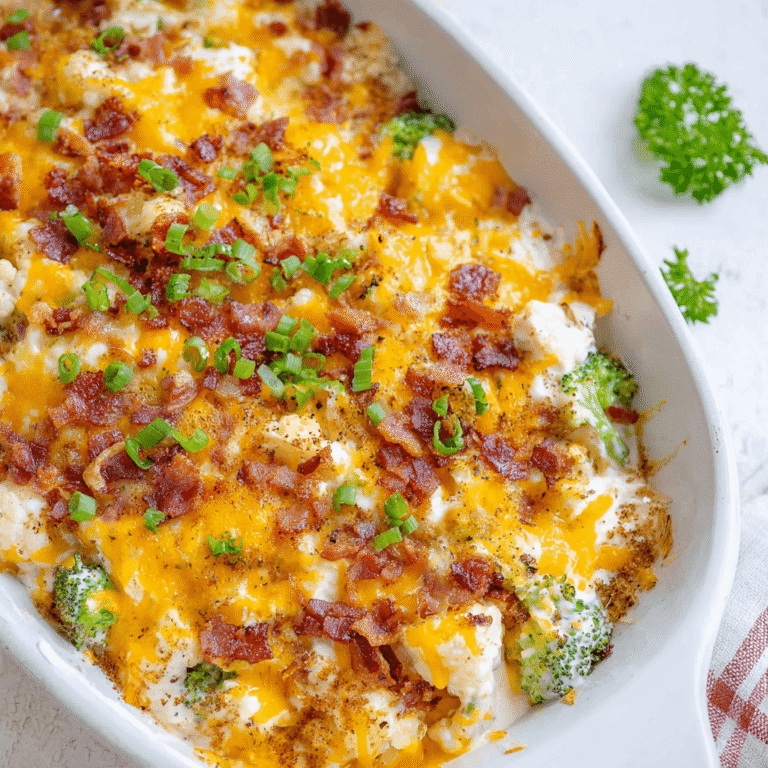 Keto Low Carb Chicken Bacon Ranch Casserole Recipe