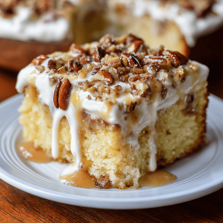 Butter Pecan Praline Poke Cake Recipe